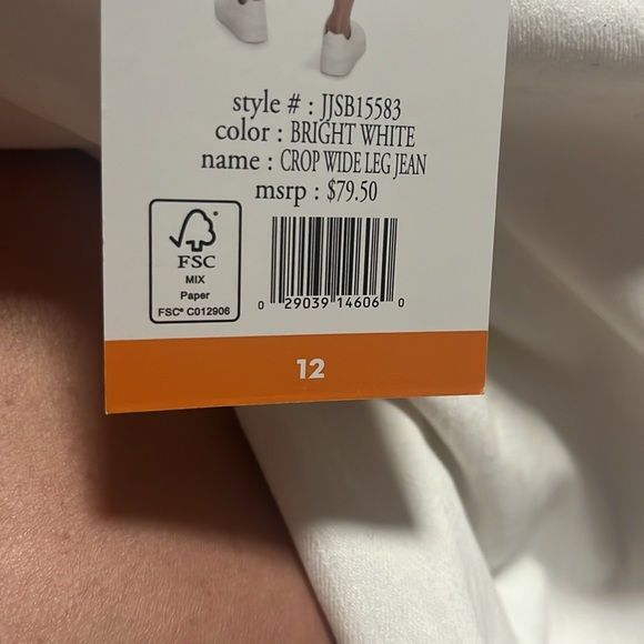 Jessica Simpson crop wide leg jean white - Picture 5 of 5